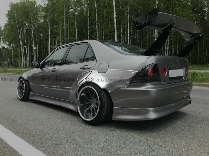 FRP зад крыло для Lexus IS200 Altezza XE10 1998-2005 EPA Стиль углерода/Стекло волокна крыло 4 шт.+ 65 мм средства ухода за кожей комплект отделкой IS200 гонки