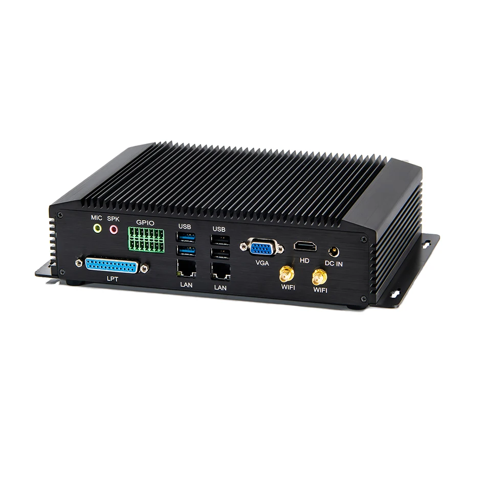 Промышленный безвентиляторный мини ПК HUNSN Intel i7 8550U Windows 10 Pro/Linux Ubuntu IPC MA07I 2Intel LAN 6COM