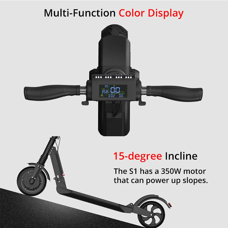 Discount [Poland Send] No tax KUGOO S1 Folding Electric Scooter 350W Adult Speed Electric Scooter 3 Speed Modes 8 Inche IP54 30KM 3-6day 1