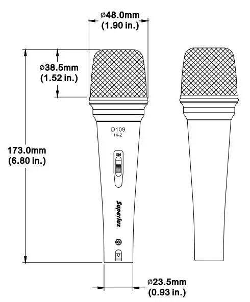 Superlux D109 Hi-Z высокое сопротивление hyper-Cardioid динамическая Запись микрофон гитарный усилитель pick up звук микрофон