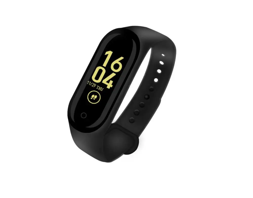 M4 New Smart Bracelet With Replacement With Smart Belt Heart Rate Activity Fitness Tracker Daily Sports Wear Wild M4 - Цвет: black