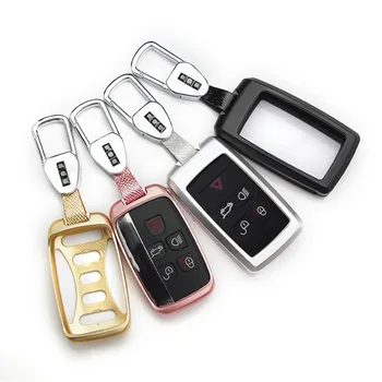 

Alloy Car Keychain Cover Case For Land Rover LR4 Range Rover Discovery 5 Sport Evoque Freelander 2 Velar For Jaguar XF XJ XJL XE