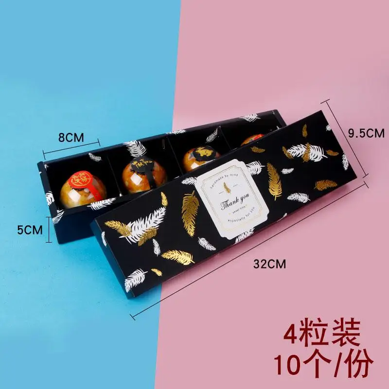Выпечка DIY упаковка Праздник середины осени вечерние Mooncake сумочки в виде кекса Подарочная коробка 10 шт./лот - Цвет: D
