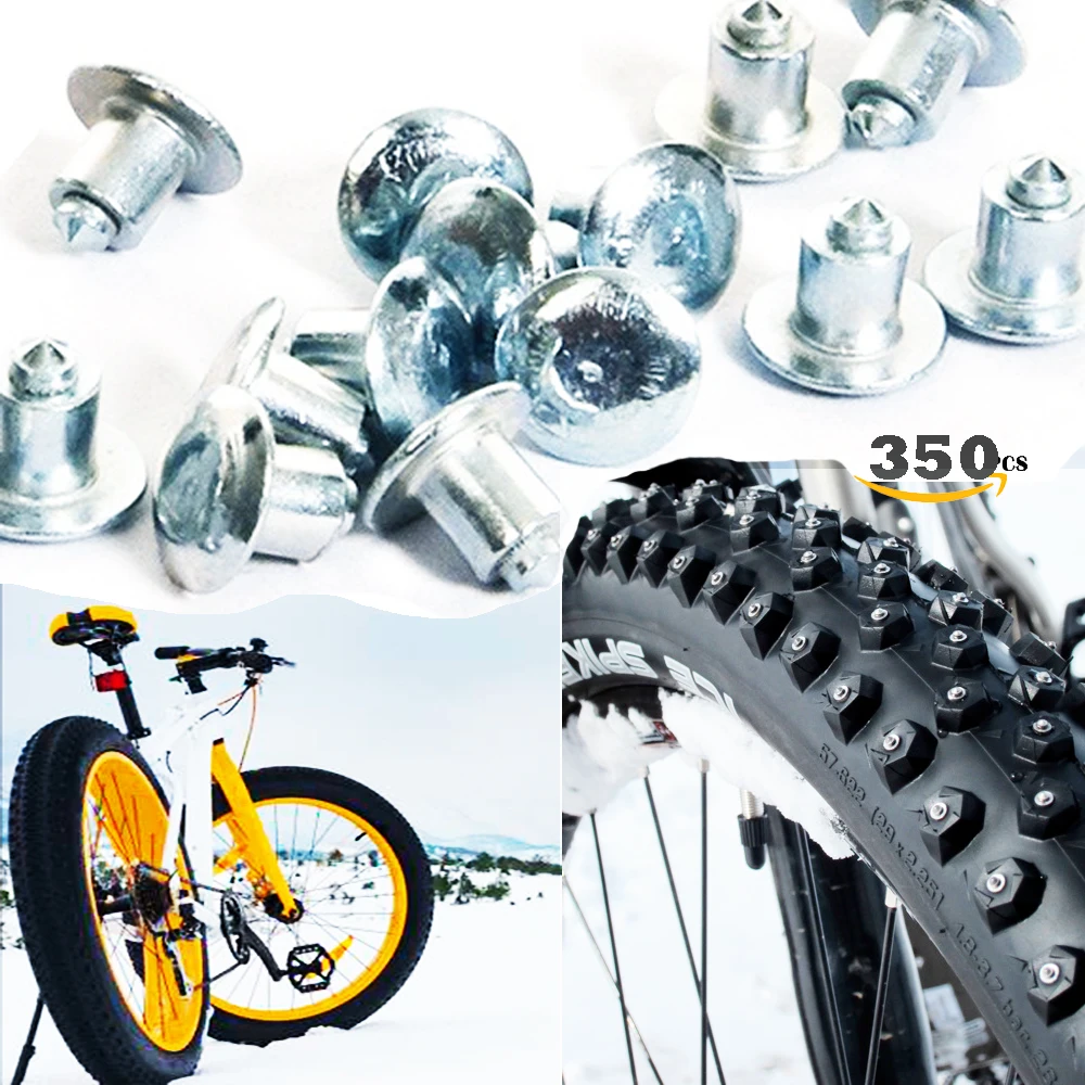 350pcs 6.5mm/0.26" Winter Studded Mountain Bike Spikes For Fat Bike