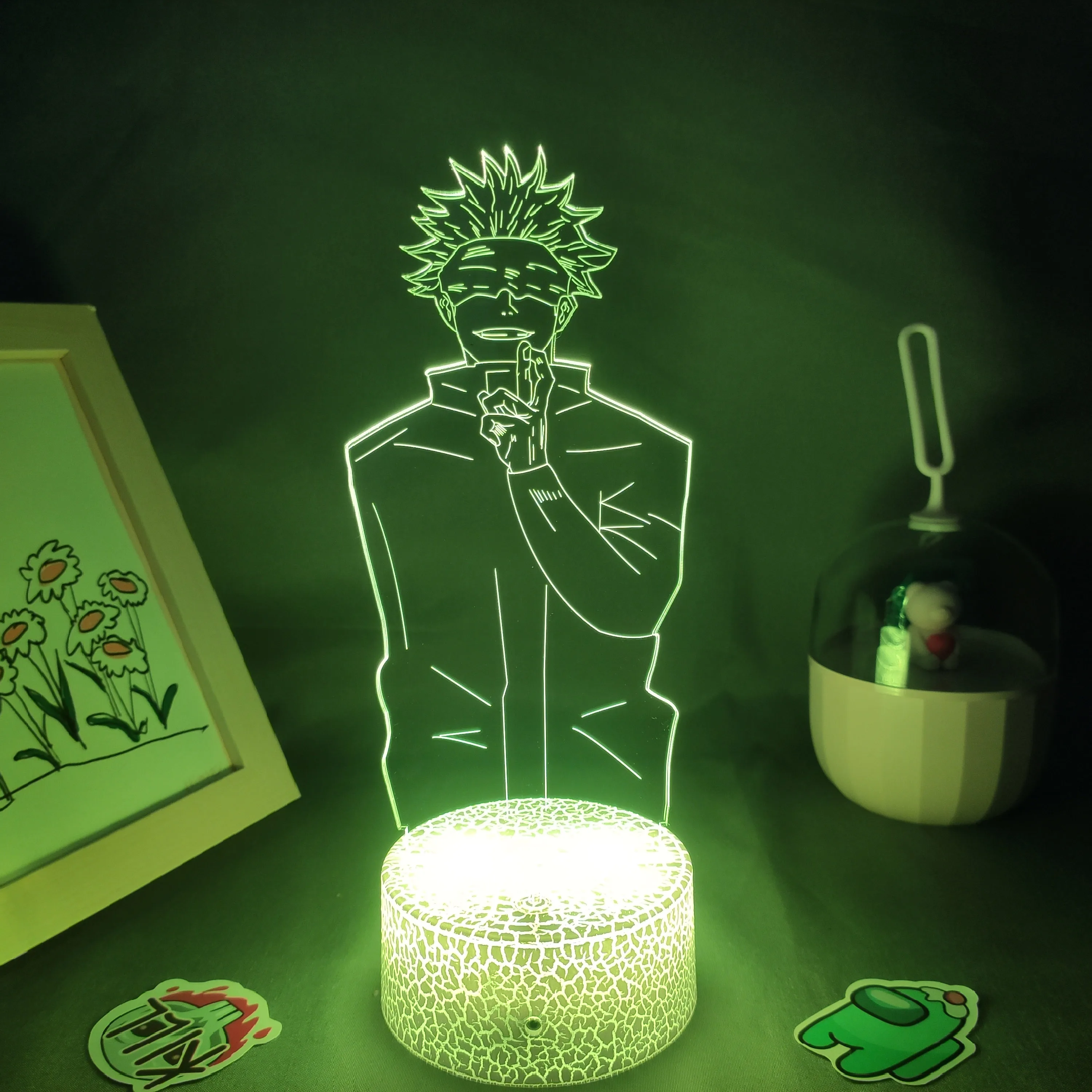 Anime Jujutsu Kaisen Figure Inumaki Toge 3D LED Lava Lamps RGB Night Lights Bedroom Table Decor Birthday Manga Gifts For Friends cat night light Night Lights