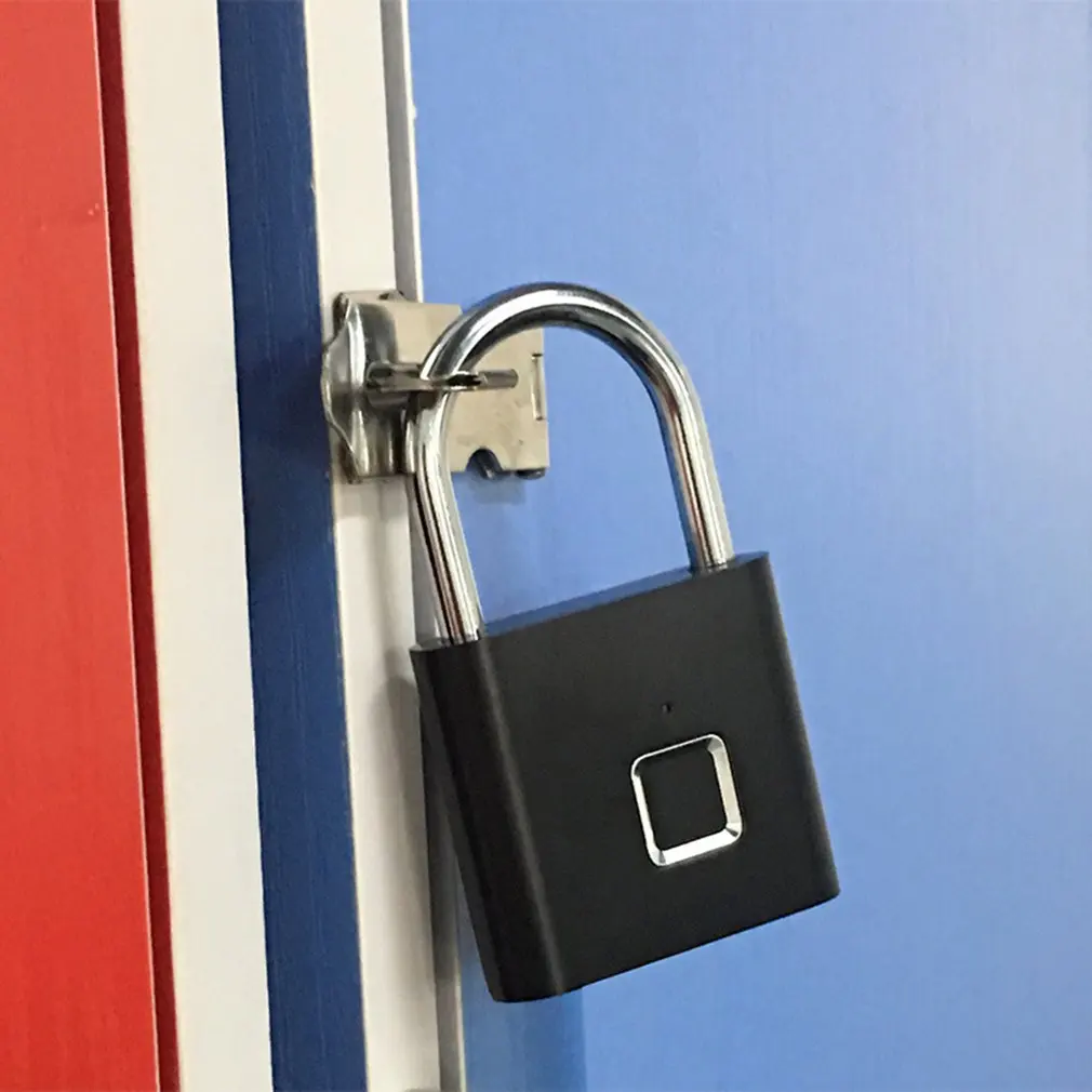 Безопасность Keyless USB Перезаряжаемый дверной замок отпечаток пальца Умный Замок быстрая разблокировка цинковый сплав Металл Портативный