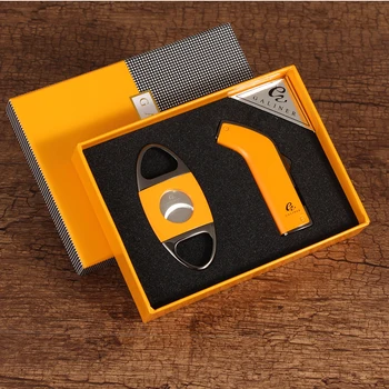 

GALINER Unique Torch Lighter Windproof Gas Jet Lighter Smoking Cigar Lighter Cutter Set Sharp Cigar Knife Metal Scissors