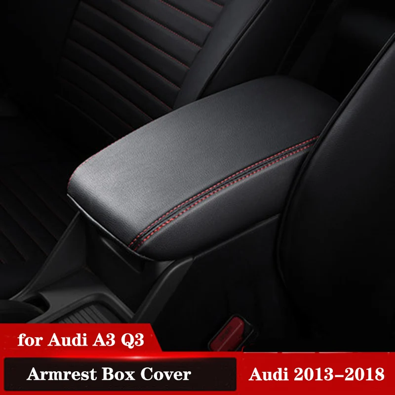Подлокотник центральной консоли кожаный Синтетический Чехол для Audi A3 Q3 2013-2018