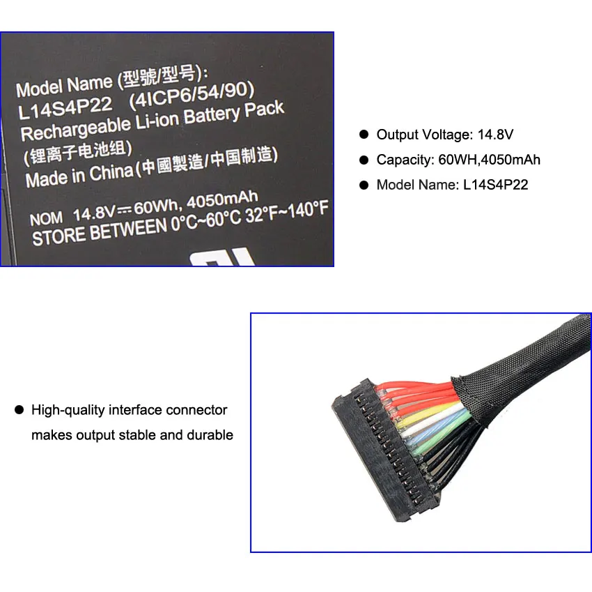 Kingsener-bateria do Portátil para Lenovo Ideapad L14s4p22 L14m4p23 Y700 Y701 Y70017isk Y700-15isk Series 5b10h22084 14.8v 4050mah - Imagem 2