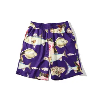 

2020 New Summer Beach Men's brand design Shorts Printing Casual fish flower Board Shorts Bermuda Mens casual Short Pants xxl