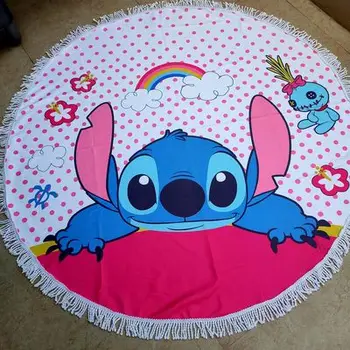 

150cm Stitch Summer Round Beach Towels boy kids Sports Bath Shower Towels Yoga Mat drop shipping microfiber towel
