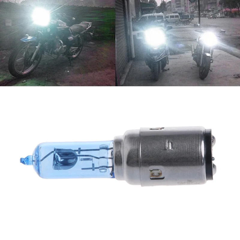 

Мотоцикл DC 12V 35W BA20D головной светильник галогеновая лампа ксенон белый светильник