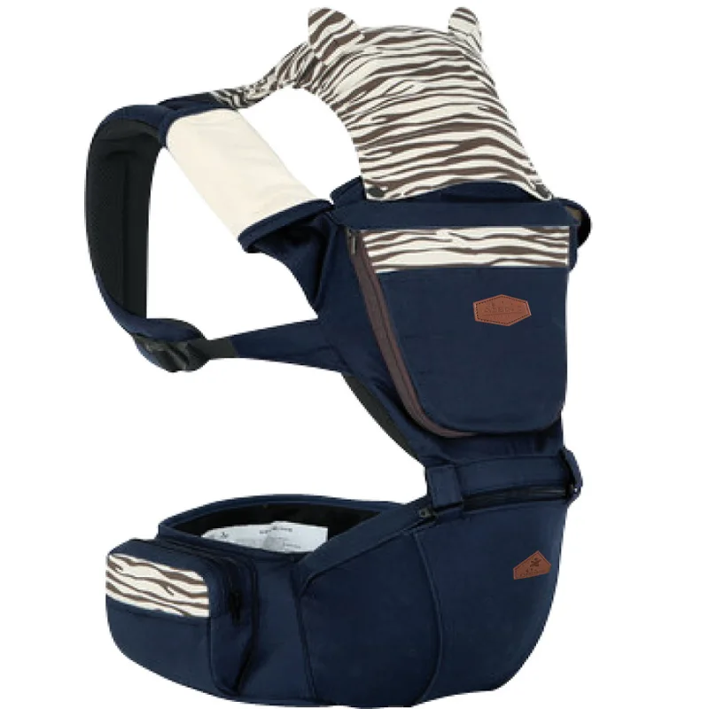 navy blue Новинка, четыре сезона, многофункциональное плечо, детское Хипсит(пояс для ношения ребенка), ремень, хлопок, детская Талия, слинг - Цвет: navy blue