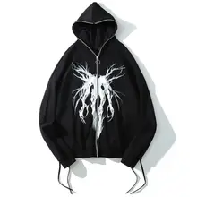 

Fabulous Men Hoodie Zipper Oversized Long Sleeve Print Zipper Sweatshirt Coat Sweatshirt Men Sweatshirt