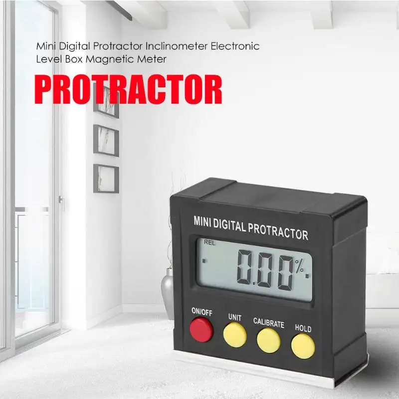  Digital Level Protractor Inclinometer w/Magnetic Level Angle Meter Angle Finder Conversion Gradient