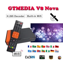 Satellite signal finder GTmediaV8 Nova DVB-S2 built-in Wifi Full HD H.265 support cccam cline freesat youtube satellite receiver