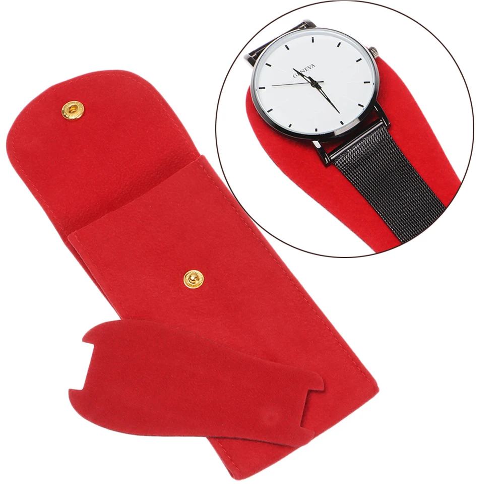 1Pc Flannelette Watch Storage Bag Watches Pockets Dust Protect Collection Portable Watch Protection Bag New Boxes Case