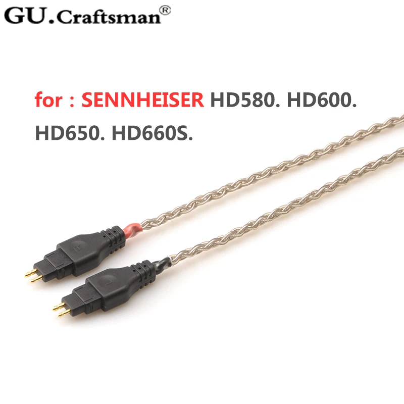 GUcraftsman 6n серебро для SENNHEISER HD600 HD650 HD660s 4 4/2 5 мм Баланс наушников обновления
