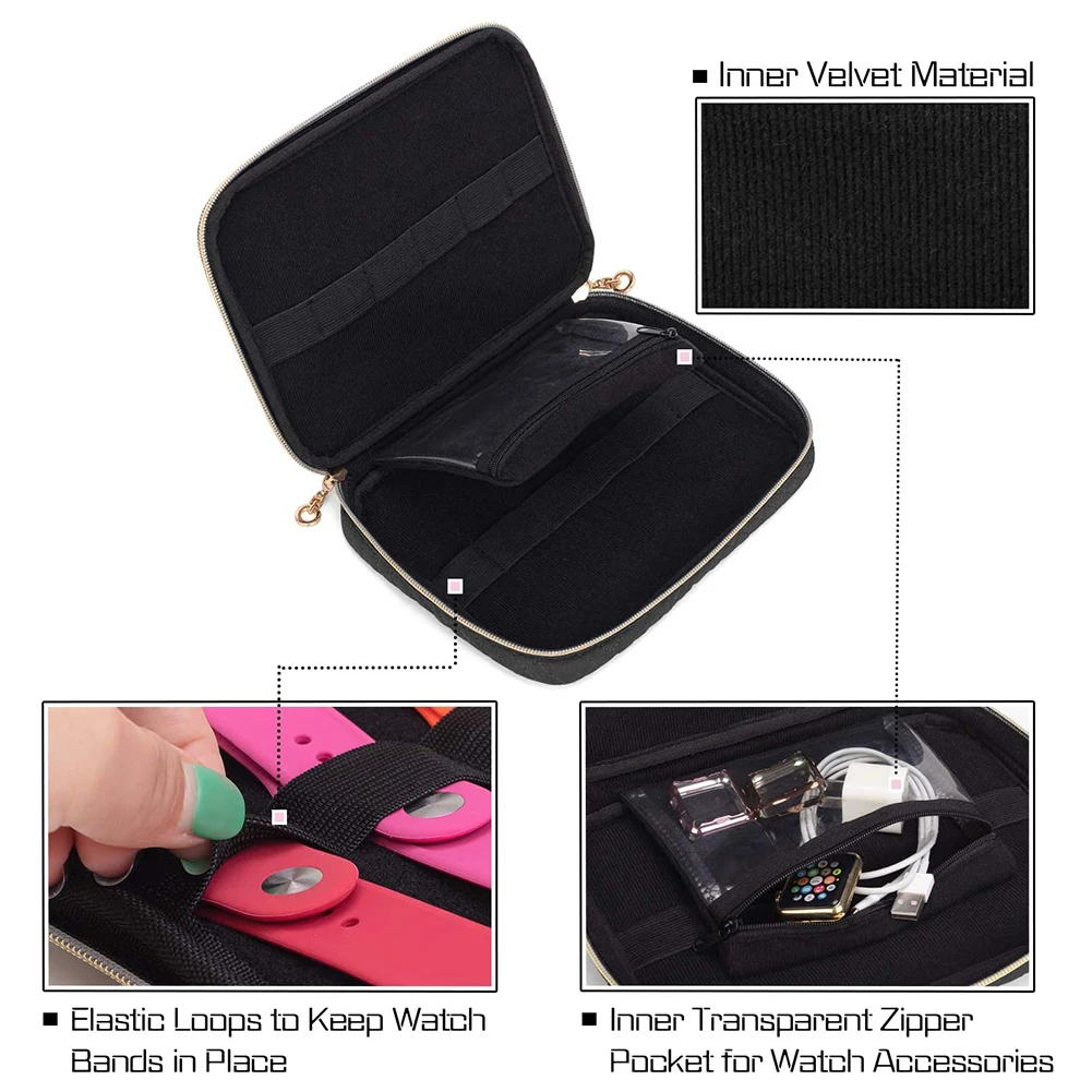 Watch Organizer Case Durable Multifunction Portable Travel