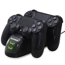 Двойной контроллер удара двойной usb зарядное устройство док-станция для PS4/PS4 Slim/PS4 Pro контроллер(черный