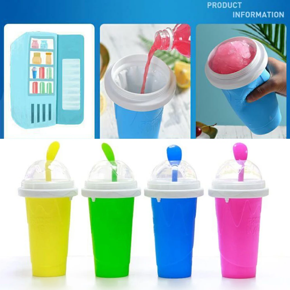 Summer Cooler Freeze Drinks Cup Hot Making Homemade Pinch Into Magic Bottle Squeeze Quick Frozen Slushy Ice Cream for Kids | Дом и сад