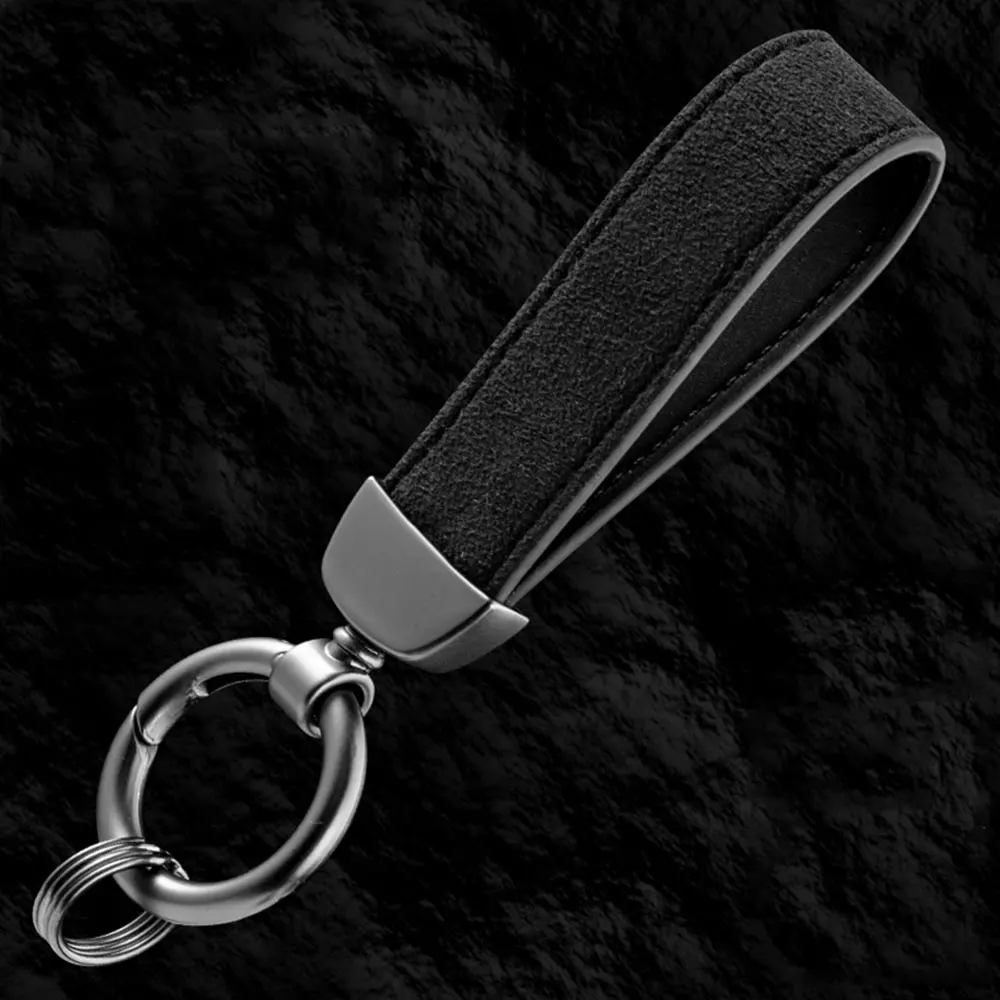 Car Rings Key Chain Leather Horseshoe Keychain Car Keyring For Sline RS AMG R For Benz For Toyota V W Car Accessories Gift