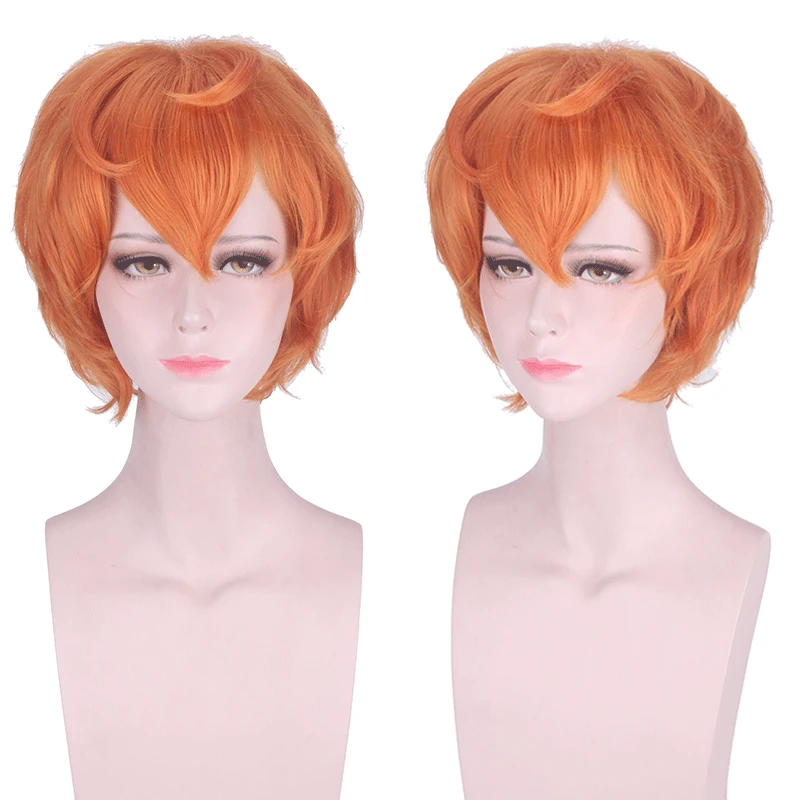 Houseki No Kuni Land of The Lustrous Zircon Orange короткие синтетические волосы Косплей Костюм для Хэллоуина для мужчин и женщин+ шапка для парика