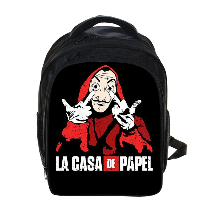 13 дюймов бумажный дом-бумажный дом La Casa De Papel мультяшный рюкзак для детского сада