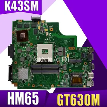 

XinKaidi K43SM laptop Motherboard For ASUS X43S A43S K43S A83S A84S K43SJ K43SV Mainboard 100% OK HM65 GT630M