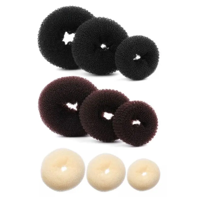 

3Pcs Different Size Ring Style Hair Doughnut Bun Maker Former Set Hairstyle Tool
