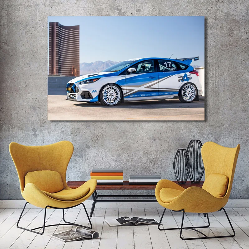 Современные художественные декоративные картины Fords Focus RS ралли инновации гоночный автомобиль Настенная картина холст плакаты и принты