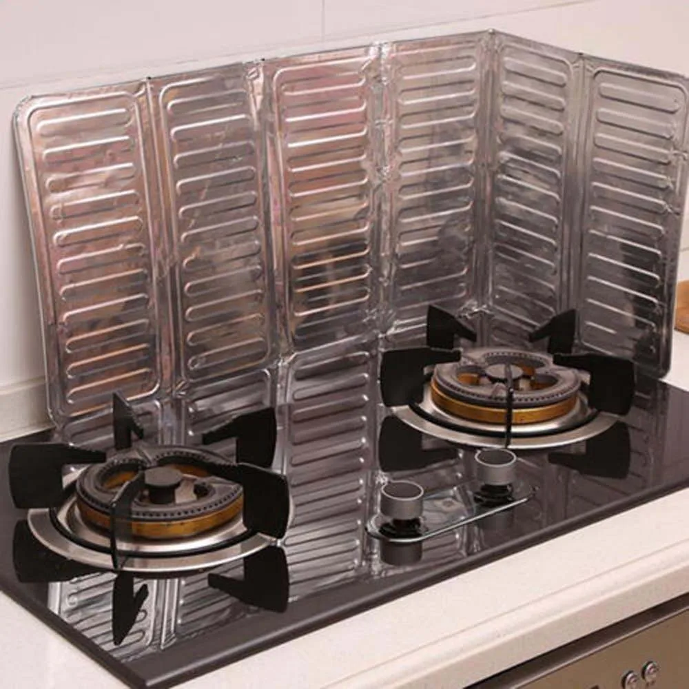 Кухонная защита алюминиевая фольга анти-всплеск масло перегородка легко чистить плита пластина анти-брызг масло перегородка тепло кухонная посуда I