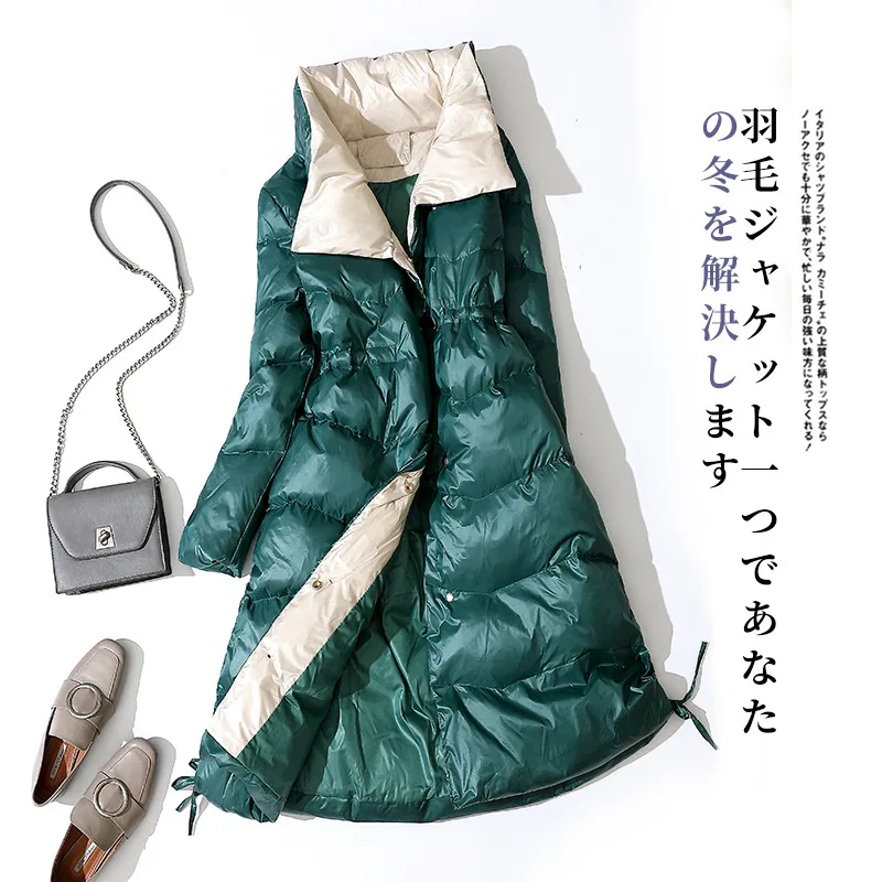 

White Duck Down Jacket 2019 Winter Jacket Long Thick Coat For Women Snow Outwear Down Parka Warm Female Clothes Waterproof M377