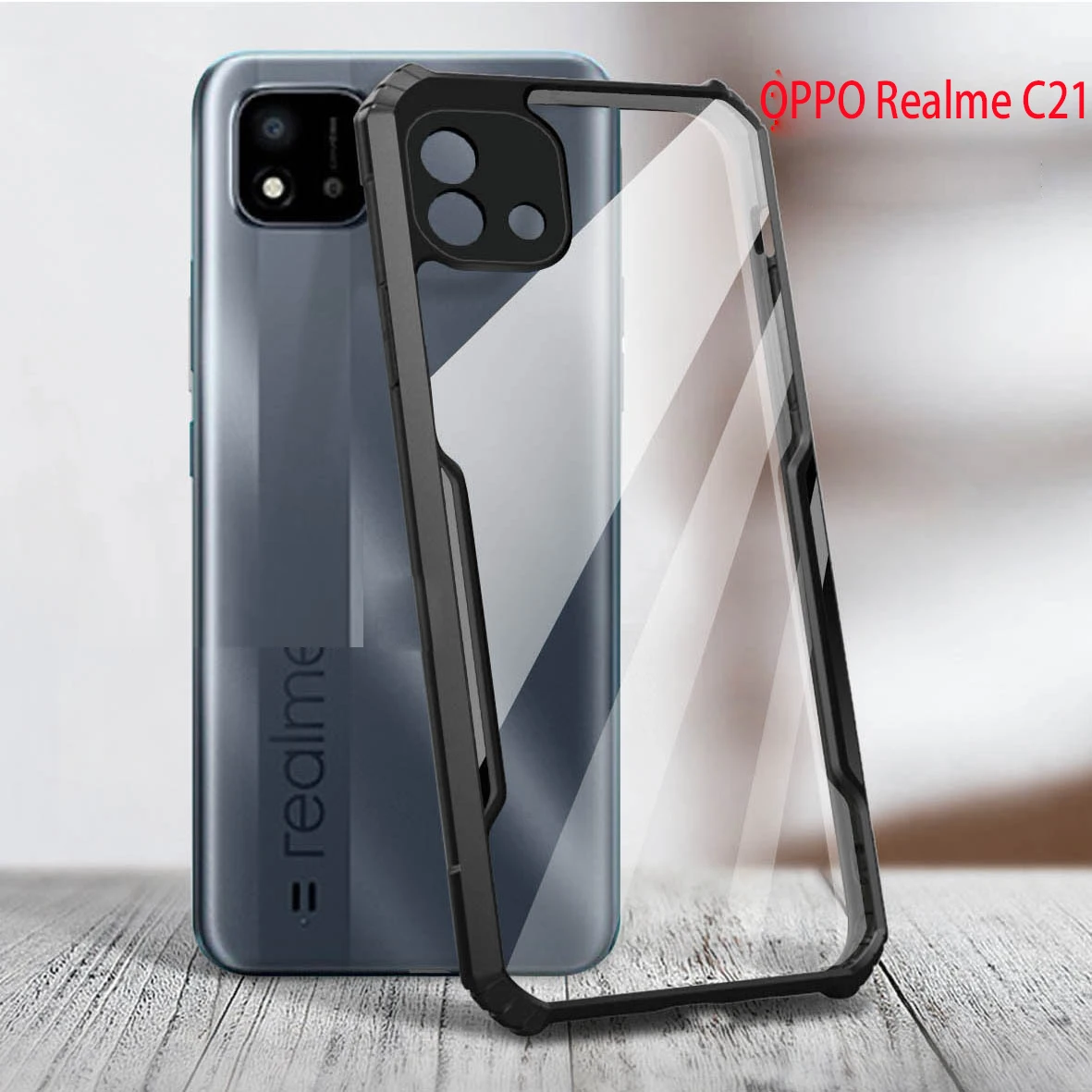 Прозрачный чехол для OPPO Realme C21 C 21 с технологией подушки безопасности защитой от