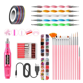 

Electric Nail Drill Machine Set Nail Polisher Nail Painting Pen Point Polishing Block Toe Splitter Nail File Kits Manicure Tools