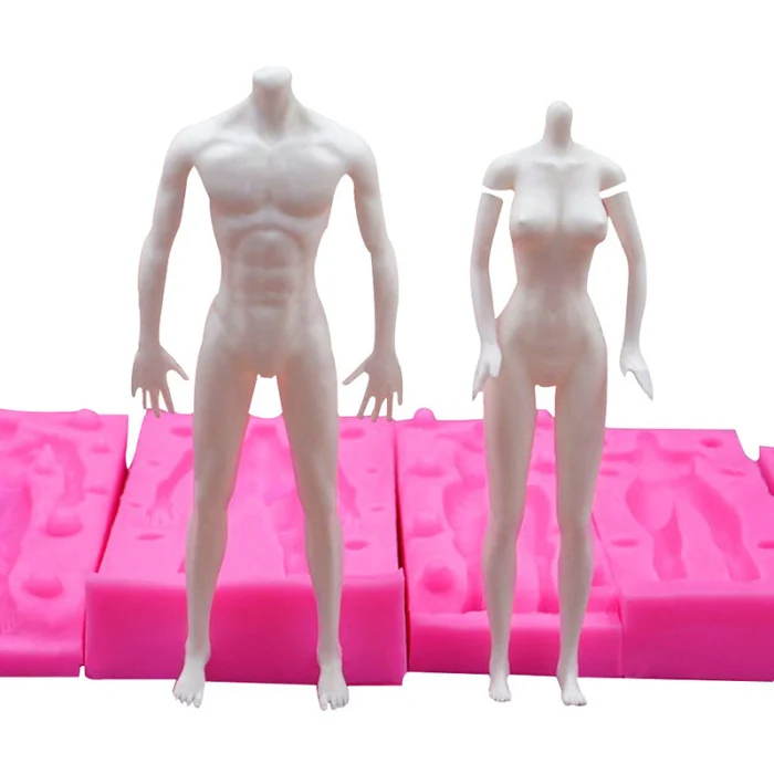 Кукла тела силиконовая форма 3D помадка ручной работы DIY набор для выпечки с шоколадом Глина Плесень инструмент E2S