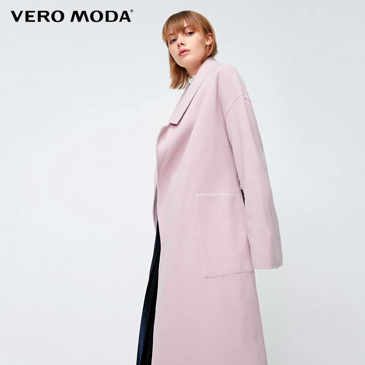 Keepsake lilac Vero Moda пальто женское женская новая Ins нагрудные ремни карман минималистский шерстяное пальто | 318327531 - Цвет: Keepsake lilac