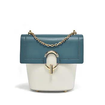 

2020 new women's shoulder bag fashion leather women's bag simple wild women's chain bucket bag ladies shoulder messenger bag