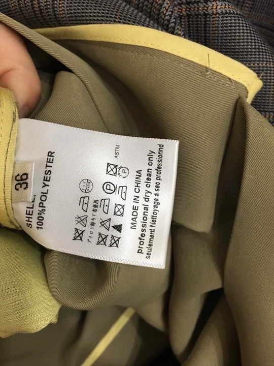 Early Autumn New Female Turn-over Colour Mosaic Double-row Button Decorative Belt Received Windshirt Jacket 923