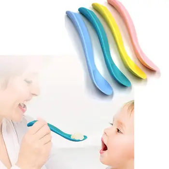 

Baby Soft Silicone Spoon Food Grade Baby Feeding Spoons Safety Tableware Infant Learning Spoons