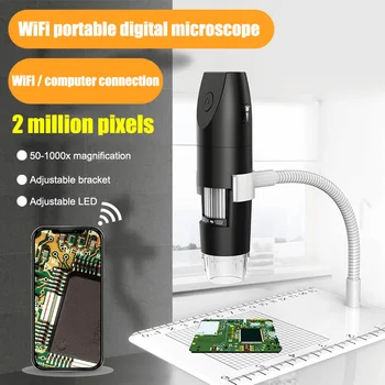 

Multifunctional Wireless Digital Microscope 1000X High Definition USB 8 Adjustable LED Electron Micro Scope Camera CLH@8