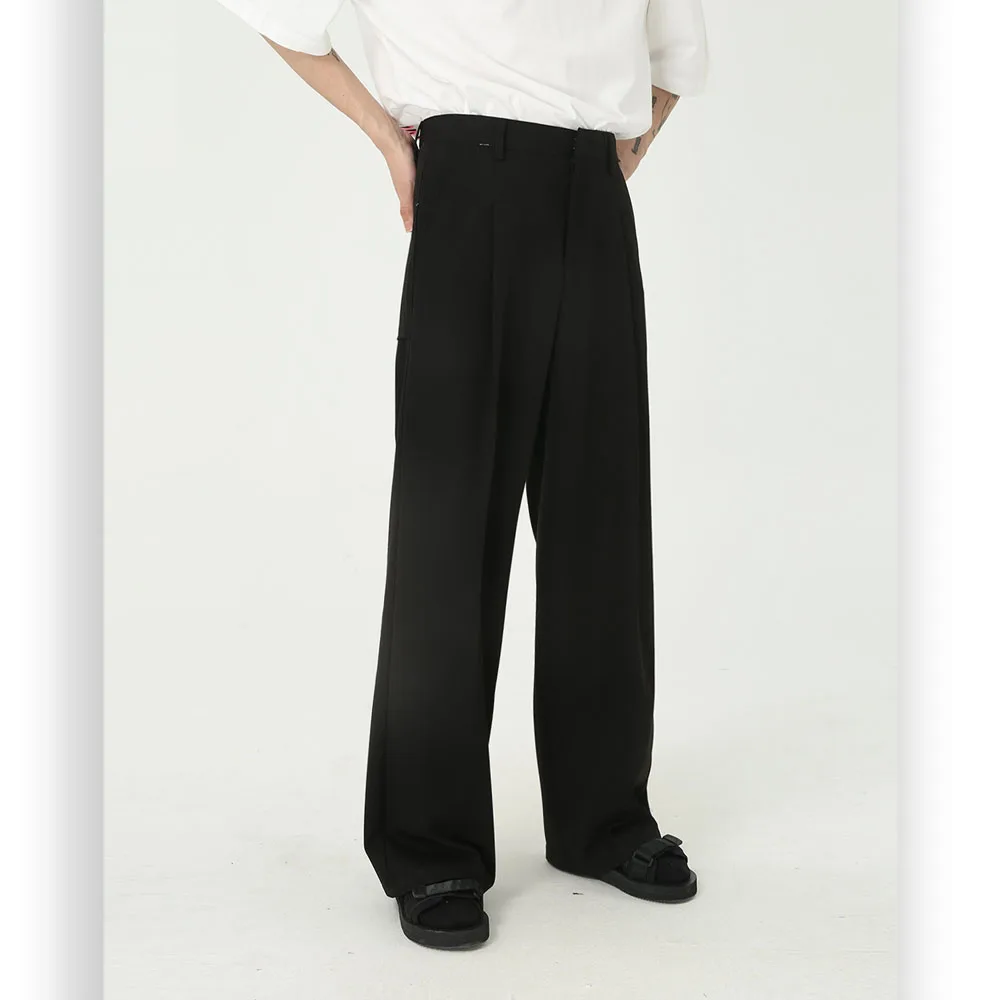 

2021 Streetwear Vintage Fashion Loose Casual Straight Wide Leg Suit Pants Male Japan Harajuku Korean Style Trousers Pant Man