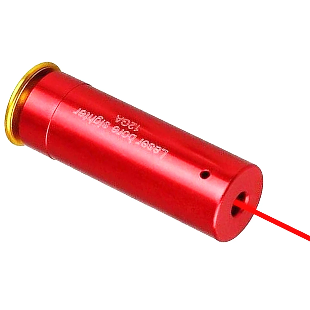 

12 GA 20mm Calibrator Gauge Bore Sighter Boresighter Red Sighting Sight Boresight Red Copper Leveler With Batteries No Batteries