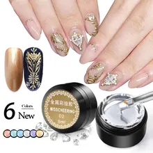 

Metal Effect Nail Gel Rose Gold Silver UV LED Draw Painting Stamping Nail Art Color Gel Polish Manicure Long Lasting Gel Beauty