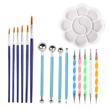 

16pcs/set Nail Dotting Tools Kit New Pottery Clay Tools Diy Painted Nail Art Painting Tools Combination Carving Tools Hot Sell