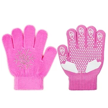 Sports Children Skating Gloves Full Finger Rhinestone Winter Warmer Gloves Thermal Handwear Outdoor Sportswear Accessories AHPU
