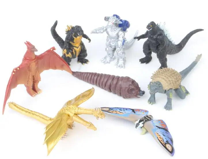 

8 Pcs/lot PVC Godzillaed Collectible Model Mini Cartoon Toys Dolls Q Version Action Figures Kids Children Toys Christmas Gifts