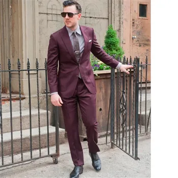 

New Men’s Suit Smolking Noivo Terno Slim Fit Easculino Evening Suits For Men Groom Tuxedos Wedding Party Bridegroom Groomsman Su