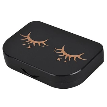 

1Pc Rectangle Cute Magnetic False Eyelashes Storage Box Makeup Cosmetic Mirror Case Organizer Makeup Tool Kit