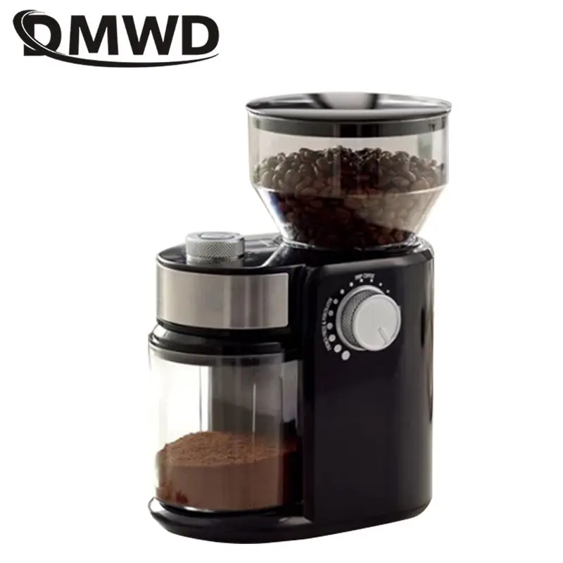 Electric Conical Burr Coffee Grinder Stainless Steel Coffee Grinder 230g Large Capacity Burr Mill for Coffee Beans